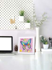 5D DIY Diamond Painting With Frame, Cute Capybara, Butterfly, Cow Diamond Art Kits, Mosaic Home Decor Wall Art, Gift For Friends On , Christmas, Valentine's Day, Halloween, Thanksgiving - 18*18 With Frame - View 5