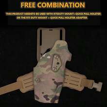 Adaptador de Pierna Abatible, Adaptador de Funda Recorrido Medio-bajo, Soportes Universales para Receptor Presilla Cinturón con Cubierta Pierna con Correa Molle(Green) - Negro - Ver 4