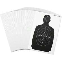Maplefield - Paquete de 50 objetivos de disparo de papel a granel para práctica de rango, diseño estilo silueta para entrenamiento con Airsoft, BB, pistolas de pellets y más (17 x 25 pulgadas) - / - Ver 7