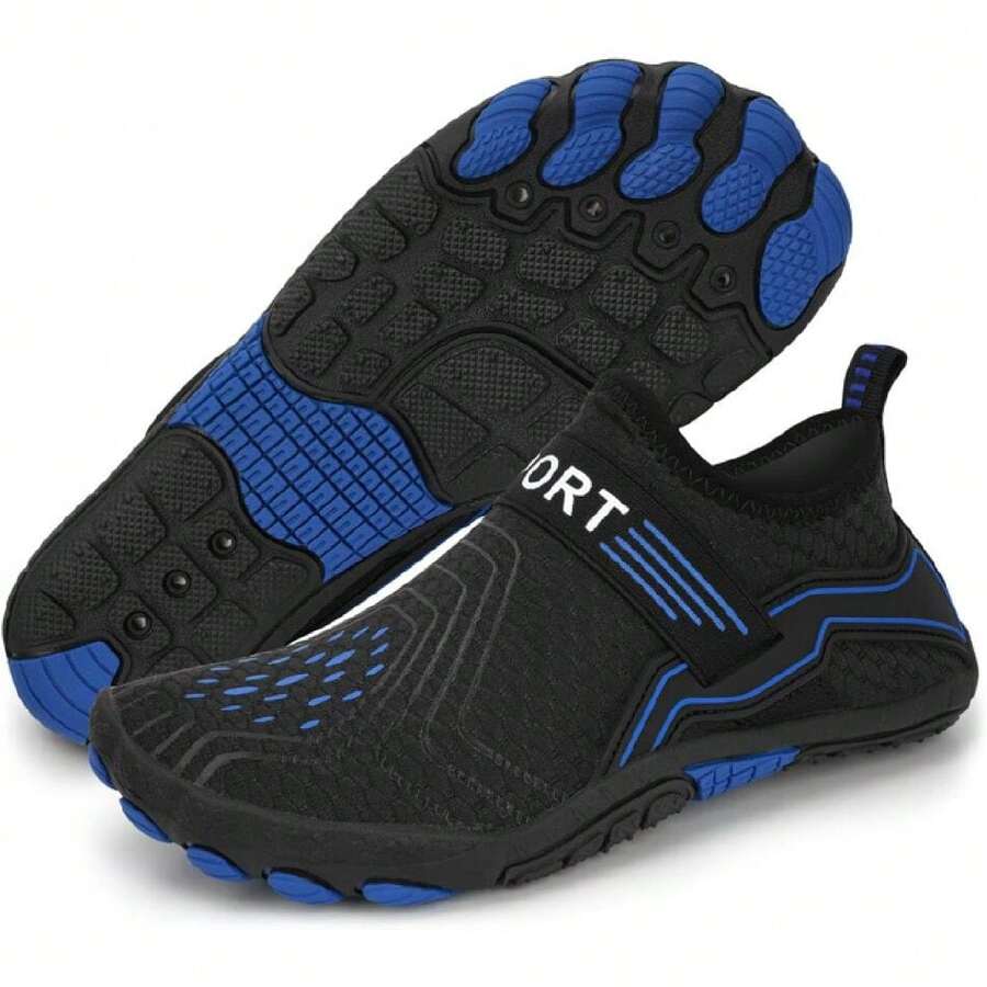 Zapatos de Agua de Mujer y Hombre, Zapatillas de Deporte de Secado Rápido Son Transpirables y Suaves, Zapatos Acuáticos Descalzos para Bucear, Pescar, Surfear con Orificios de Drenaje,37497330 - Bronce - Ver 1