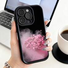 Funda de teléfono de moda, compatible con varios modelos de ,  y , funda de teléfono con diseño de flores rosas y corazones para modelos de ,  y , protector de teléfono, funda de pareja, regalo para novio o novia, presente de vacaciones, este es un regalo popular para amigos o socios, adecuado para ocasiones de negocios. Duradera, resistente a las manchas y a las huellas dactilares, esta nueva funda para teléfono de hombres y mujeres es un gran regalo. - Blanco - Ver 3
