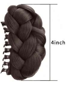 4-Inch Synthetic Hair Bun, Claw Clip Hair Bun, Synthetic Hair Bun Extension, Women Daily Wear Hair Bun Hairpiece - Multicolor - View 2