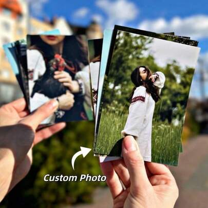 1/5/10/20/50pcs High-Quality Custom Photo Printing, Affordable Price, Capture Precious Moments. Print Your Photos, Personalized Customization Service, Suitable For Birthday, Wedding, Valentine's Day And Pet Photos. High-Grade Photo Paper Custom Photo Printing, Fit For Home, Office, Living Room And More. ,Poetcore ,Forever Love