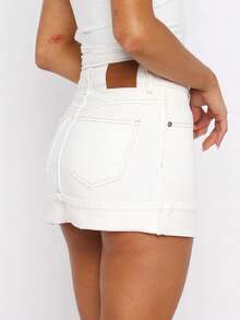 Denim Shorts For Women Distressed Jean Shorts Ripped Summer Hot Short - White - View 4