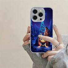 Nacimiento navideño con la sagrada familia y la estrella brillanteFunda de teléfono magnética Funda para teléfono con escena de naturaleza encantada. El regalo perfecto para cualquier ocasión. Com - Succión magnética transparente - Ver 5