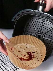 200/100pcs 6.3in/8in Disposable Air Fryer Liners, Round Air Fryer Parchment Paper Mats, Fit For Frying Basket, Baking Tray, Oven Accessories, Cooking Tools, Kitchen Supplies, Kitchen Gadgets - Multicolor - View 10