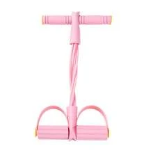 1-Piece Latex Four-Tube Elastic Yoga Pedal Stretch Resistance Band, Comprehensive Physical Fitness Training, Green, Home And Gym Resistance Training Equipment - Multicolor - View 6