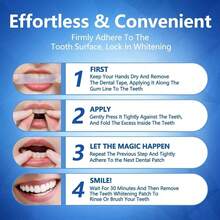 5D White Teeth Whitening Strips - 14 Treatment, Professional Strips For Stain Reduction - Mint Flavor - Strip - View 8