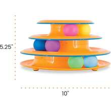 Tower Of Tracks U2013 3 - Level Track Tower With 6 Balls, Interactive Indoor Enrichment - Tháp Đường ray - Xem 10