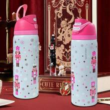 Nutcracker  Water Bottle 32oz, 945ML, ,With Straw,Heat Preservation Time More Than 24 Hours, Cold And Hot Water Can Be Insulated, Can Make Coffee, Frozen Drinks, , Exquisite Workmanship, Suitable For Camping, Work, Indoor And Outdoor Use. - Default - View 3