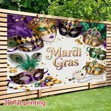 1 Piece, Photography Background Carnival Party Red Rose Gold Mask, Diamond Background Camouflage Background Birthday Studio Photography Foot Background, Studio Props, Party Supplies - Multicolor 10 - View 8