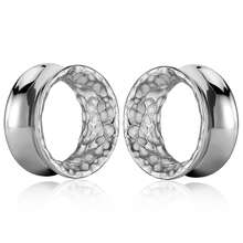 2件装男女通用复古316L不锈钢锤形耳扩耳钉嘻哈朋克风穿刺饰品