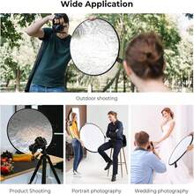 1pc Handheld Multifunctional 2-In-1 Photography Reflector, Portable & Foldable, Suitable For Photography, Studio Lighting, Indoor/Outdoor Fill Light - Multicolor - View 5