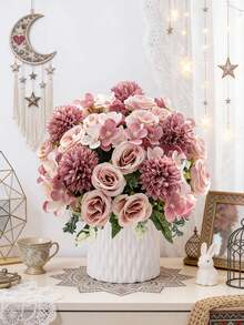 1/3/80 piezas Flores de rosa artificiales de 30 cm, incluye bolas bordadas de seda, adecuadas para bodas, hogar, restaurante, dormitorio, decoración de jarrones, fiestas de cumpleaños, decoración de bodas, flores, regalo del Día de San Valentín, materiales DIY para Año Nuevo, plantas artificiales, decoración de primavera, habitación, escritorio, decoración de jardín, decoraciones de habitación, regalo del Día de San Valentín, regalo de graduación, decoración de Ramadán - Rojo arena - Ver 2