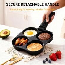 21-Piece Ceramic Pots And Pans Set Non Stick With Detachable Handles And Egg Frying Pan  Cookware Induction Ready Oven  Stackable For Storage Black Speckled - Black SpeckledRemovable Handle - View 6