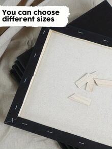 1 Pack Black Canvas Boards, Sizes Available: 8x8, 6x6, 12x16, 10x12 Inches, Pre-Primed Acid-Free Canvas Boards, Suitable For Acrylic, Oil, Tempera, Metallic, Fluorescent Paints And Crafts, Outdoor Painting Boards, Back To School Supplies - Black - View 21