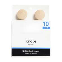 10-Pack Wooden Wall Hooks & Cabinet Knobs – Brown Solid Wood Pegs With Screws, Multi-Purpose Hanging For Entryway, Kitchen, Bathroom & Cabinets - 預設 - 查看 3