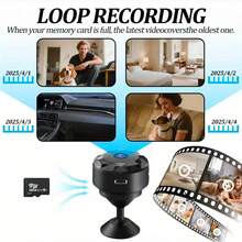 2026 Upgraded 2.4Ghz WiFi Camera, Compact Size, Wireless Nanny Cam With Long Standby Time, Motion Detection Alert And Real-Time Recording, Suitable For Indoor Monitoring, HD Camera - Black - View 8