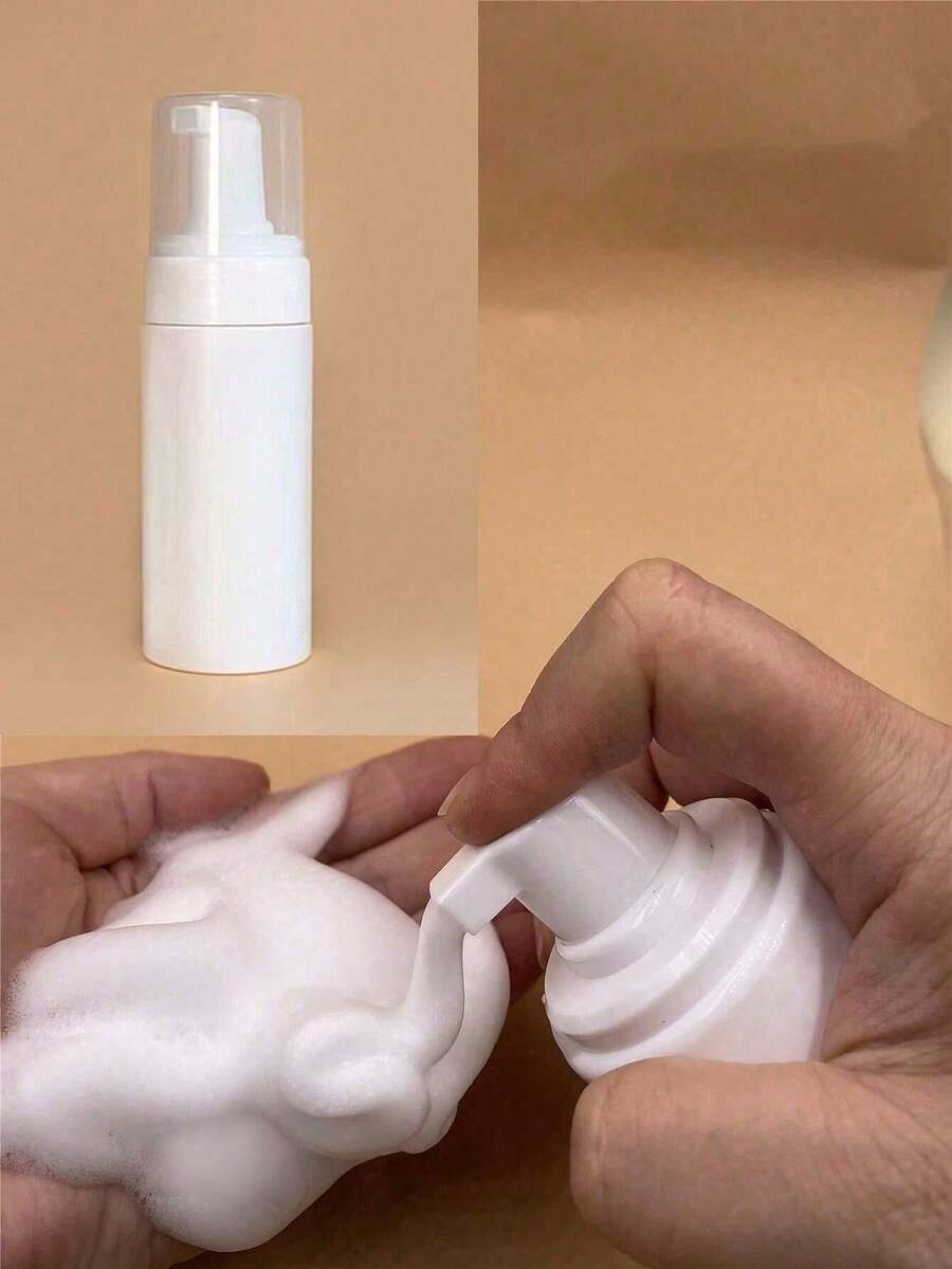 1个100毫升/200毫升/250毫升慕斯泡沫瓶，面部清洁泡沫瓶，化妆品可补充装瓶 - 白色 - 查看 1