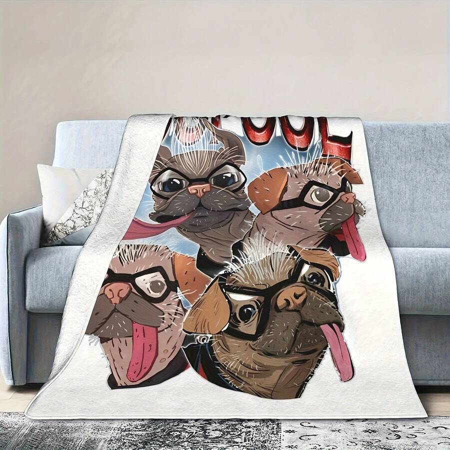 Deadpool & Wolverine Dogpool Sketchy Blankets Hero Faces Flannel Awesome Warm Throw Blankets For Bedspread Textile Decor Travel - 款式5 - 查看 1