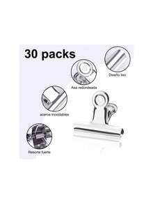 30 Piezas Clips para Bolsas de Alimentos, Pinzas de Cocina, Clips Papeleria, Clip Grandes para Bolsas Congelar  Grandes, Hojas Galletas Arroz, Veggie Chips, Galletas Gomitas (Circular),37495912 - Rosa Fucsia - Ver 5