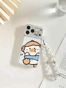 1个透明鸭子彩绘加厚防摔保护手机壳，附赠串珠手链配件，兼容 17 Pro/17 Air/17/17 Pro Max/16/11/16 Pro/16 Plus、Galaxy S25/S25 Plus/S25 Ultra/A16/A36/A26/A56/A50/A12/A32/A52、11/12 Pro/12/12 X/13 Pro/14 Pro/15 Pro、Redmi 10/9/Note9/12c/Note11 Pro/Note8 Pro - 彩色 - 查看 4