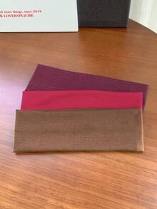 4条/套 高弹力纯色宽版运动头带，用途广泛，适用于骑行、瑜伽、跑步等运动，适合大多数人佩戴。