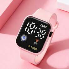 1pc Unisex Fashion Football Heart Pattern Silicone Electronic Watch, Displays Time & Date, Suitable As Christmas, Birthday Gift Or Daily Use, Comes With 1 Storage Box - Multicolor - View 13