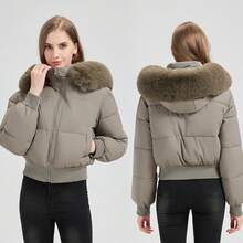 Women Outdoor Down Jackets - Navy Blue - View 7