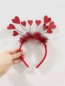 情人节派对服装套装 - 红色角色扮演服装、丘比特弓箭、天使翅膀、心形发箍、透明眼镜 - 派对节日服装、舞台表演道具、摄影配件