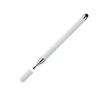 Caneta Stylus 2 em 1 Toque Celular E Tablet Ponta Borracha iPad Caneta de Tela Touch Celular - Branco - Visão 7
