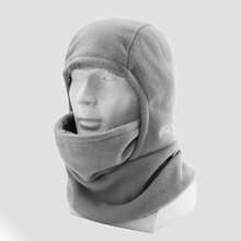 Women Men Winter Hat, Soft Warm Full Wrap Patchwork Ski Hat Balaclava For Outdoor - Light Grey - View 2
