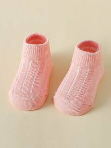 5 Pairs Baby/Toddler Solid Color Breathable Ankle Socks, Spring/Summer - Multicolor - View 4