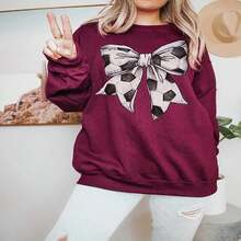 1个足球蝴蝶结熨烫贴纸 - DIY热压贴纸，适用于T恤、牛仔裤、背包 | 可水洗涤纶布贴 - 彩色 - 查看 4