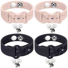 2对/4个装 防晕动症腕带 符合人体工程学设计 配有豆形按摩头，可进行穴位按摩 硅胶材质 适用于邮轮派对不适、晕机、晕车、孕吐及类似症状