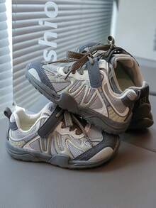 儿童多功能户外徒步鞋，2026秋季新款女童网面透气休闲鞋，韩版男童鞋 - 灰色 - 查看 3