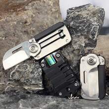 Aimall Dog Tag Knife, Multi-Functional Square Coin Knife, Bit Tool, Portable Combination Tool, Express Delivery Box Opener, EDC (Everyday Carry) - Colourful - View 10