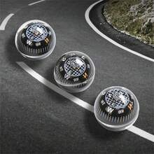 1pc Spherical Compass With Thermometer, Made Of High Refractive Index Plastic, Navigation Tool Without Flint/Magnesium Rod Or Battery Required - Black - View 6