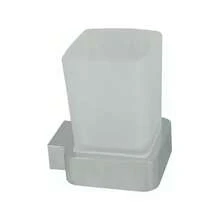 Square Stainless Steel Bathroom Toothbrush Holder - Silver - View 1