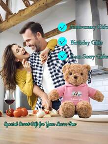 Customizable Teddy Bear Plush Doll With Text And Photo, Personalized Gifts, Doll Clothes, Christmas Decorations, Girls Bedroom Decor, Boys Bedroom Decor, Christmas Gifts, Birthday Decorations, Personalized Gifts, Suitable For College Dorms, Halloween Decorations - Multicolor - View 2