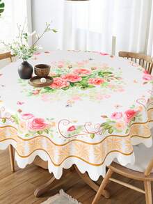 1 Khăn trải bàn hoa hồng màu hồng, đường kính 150cm, chất liệu polyester, thích hợp trang trí tiệc mùa xuân, bền và dễ lau chùi, trang trí nhà cửa mùa xuân, đồ dùng đám cưới, trang trí tiệc cưới hỏi, trang trí tiệc sinh nhật, trang trí mùa xuân, đồ dùng tiệc mừng em bé, bày trí bàn ăn trang nhã, trang trí nhà bếp, trang trí mặt bàn. - Nhiều màu - Xem 9