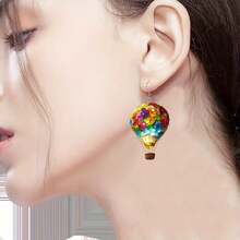 2D flat elegant and cute balloon pendant earrings - holiday themed lightweight party accessories - daily and party wear, Christmas gifts - suitable for all seasons - Multicolor - Ver 1