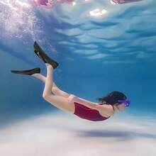 Aletas Para Nadar Cortas Natacion Hombres Y Mujeres - Negro - Ver 2