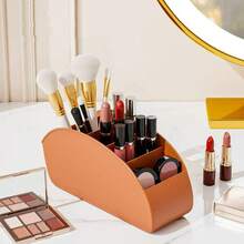 1pc Multifunctional Desktop Storage Box, Luxury Makeup Organizer, Remote Control Holder, Pen Cup, Compartment Organizer, Large Capacity, Minimalist Design