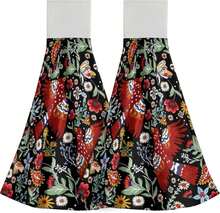 Giwawa Autumn Pumpkins Kitchen Towels With Hanging Loop Set Thanksgiving Fingertip Tie Towels Fall Seasonal Decor - ColorT - 查看 1