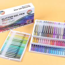 Languo 72 Color Shiny Acrylic Gel Pens,Super Shining Color Painting Gel Pen-Plus Drawing,Graffiti,Hand Account Writing For Acrylic Board/Eggshell/Canvas Shoes/Glass Cup Super Strong Coverage Ideas Gift Choice Back To School Essentials Art Supplies Stationery - Multicolor - View 9