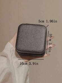 1 Stück minimalistischer Schmuckkasten, tragbarer PU Schmuckkasten für Sommerreisen, Schmuckaufbewahrungsbox für Ohrringe, Halsketten, Ringe, Schmuckaufbewahrung und -präsentation, Schmuckhalter mit großer Kapazität, geeignet für Ohrringe, Ringe, Halsketten, Armbänder, Nagelkunst, Muttertag, Geschenk, Schmuckaufbewahrungsbox für Frauen, Aufbewahrung für Studentenwohnheime, Dekoration für Schminktisch - Verschiedenfarbig - Übersicht 8