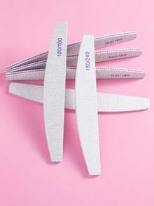 100/180 Grit Nail File, Double-Sided Nail Emery Board, Manicure Supplies, Suitable For Natural Nails, Professional Reusable, Nail & Foot Care, Curved - Grey - View 8