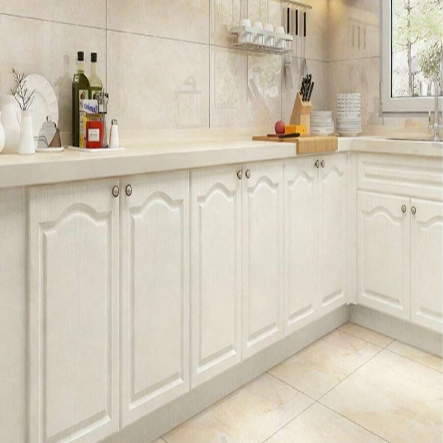 1 Roll Faux Wood Grain Wallpaper, Suitable For Wall, Desk, Furniture Renovation And Decoration