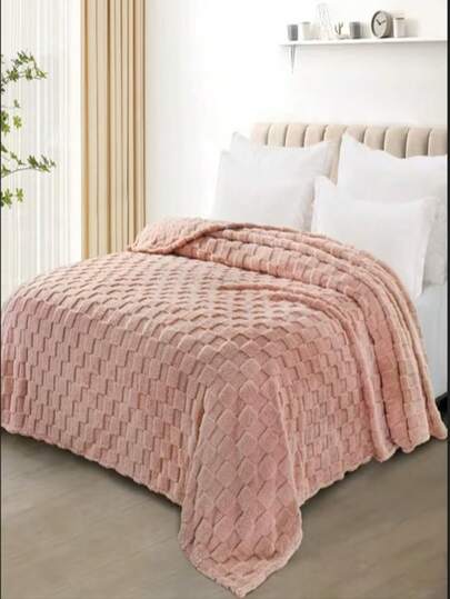 Cobertor De Borrega Para Cama Matrimonial 200 x 230 cm Geométrico